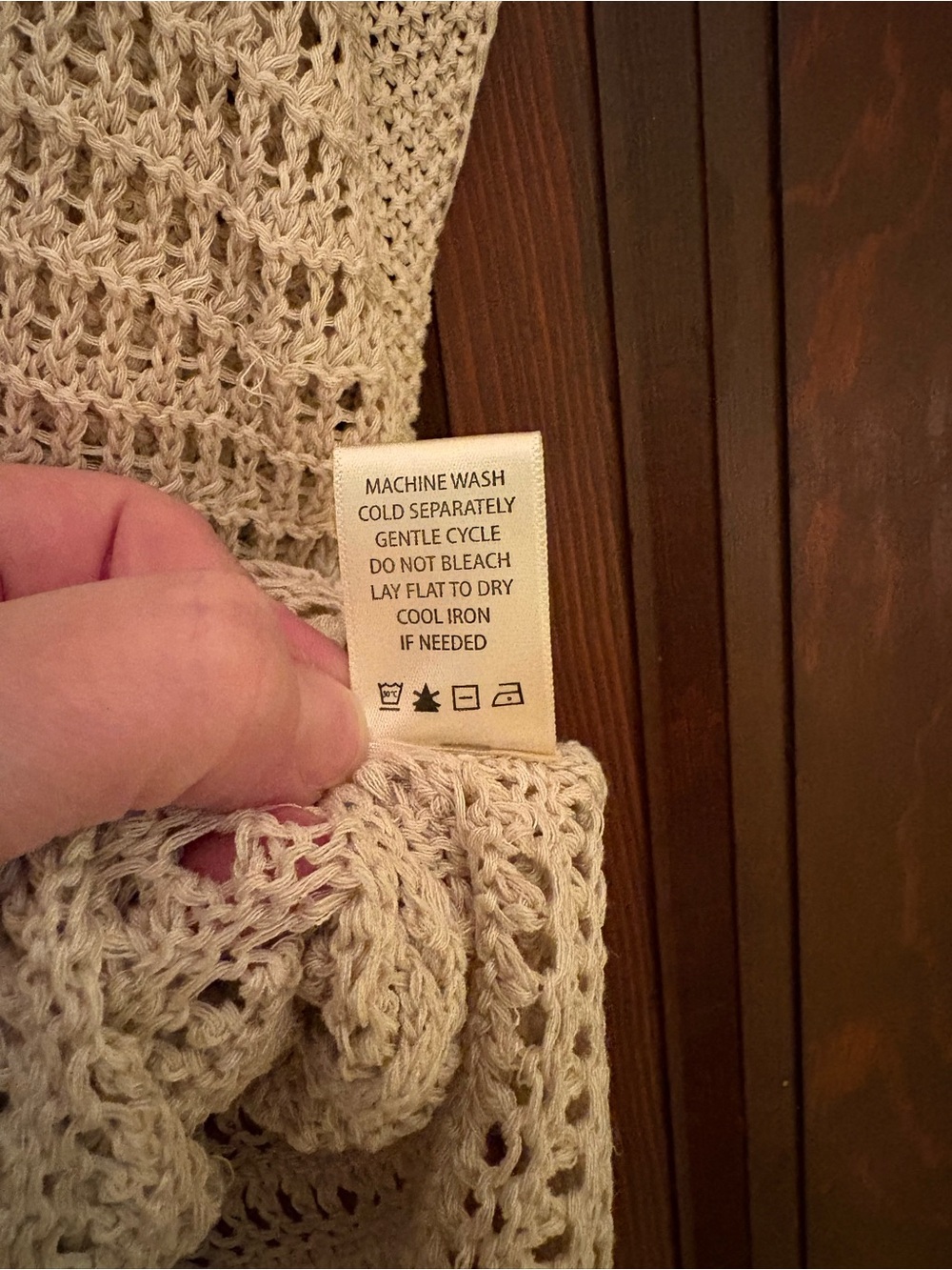 Max Studio Beige Open-Knit Crewneck Sweater - Picture 5 of 5
